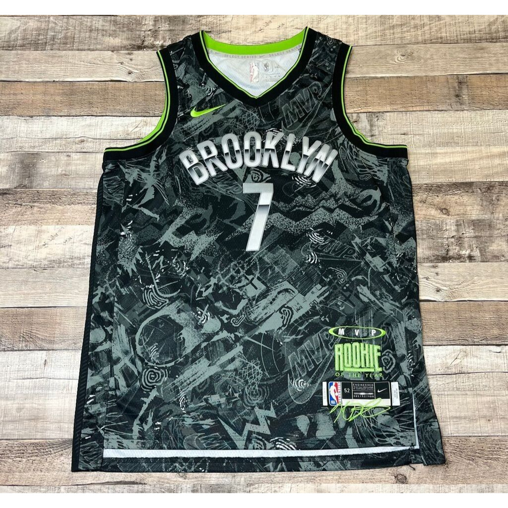 Kevin Durant Jersey Men's XL Gray Nike Brooklyn Nets NBA Basketball MVP Rookie